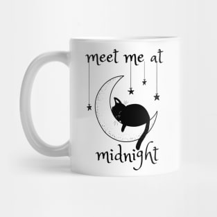 Meet me at midnight. With a cat! Mug
